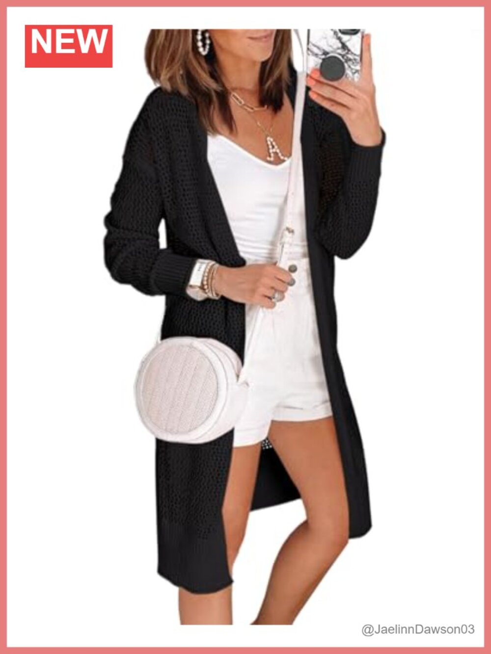 Crochet Lightweight Open Front Cardigan Boho Kimono